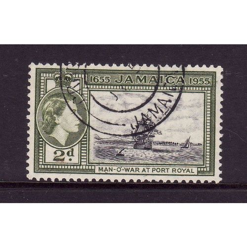 JAMAICA 1955 SG 155 2d MAN - O - WAR AT PORT ROYAL FINE USED