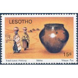 Lesotho QEII 1980 Pottery 15s Water Pot Mounted Mint MM SG 420 postage stamp