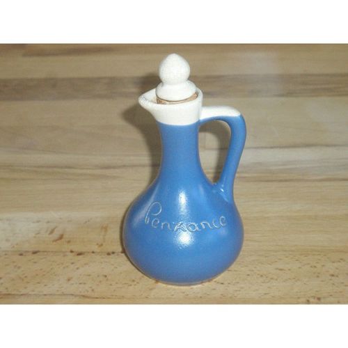 Vintage Blue & White 'Penzance' Vinegar Jug - New Devon Pottery