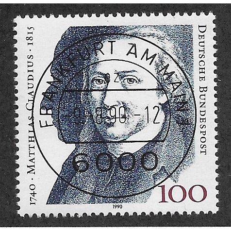 GER 1990 100pf 'MATTHIAS CLAUDIUS' FINE USED (EBID54-515)