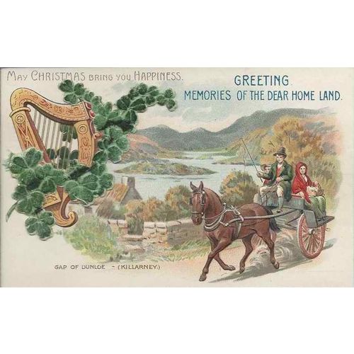 Ireland, Killarney, St. Patricks, Merry Christmas Felt added, major embossing