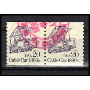 Used 2263 20c Cable Car Fine Pair PA1014