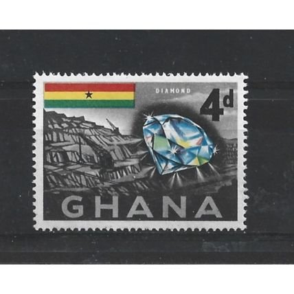 Ghana.SG219 4d Diamond and Mine.Mounted Mint.Feb24