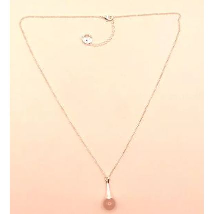 Rose Quartz Pendant 2.5 CM on a Silver Plated Necklace 42 CM Gift Jewellery