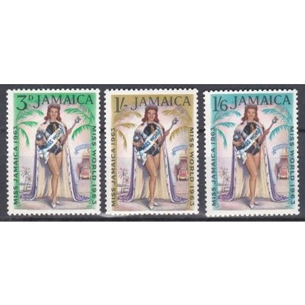 Jamaica 1964 .Carole Joan Crawford. Miss World 1963 set of 3 SG 214/6 U/Mint