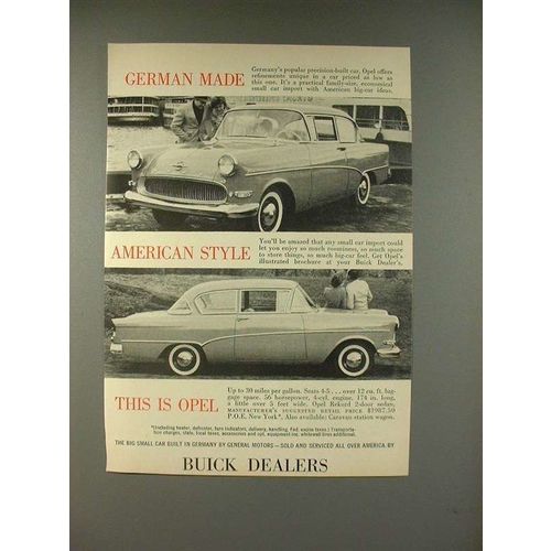 1959 Buick Opel Car Ad - German Made, American Style