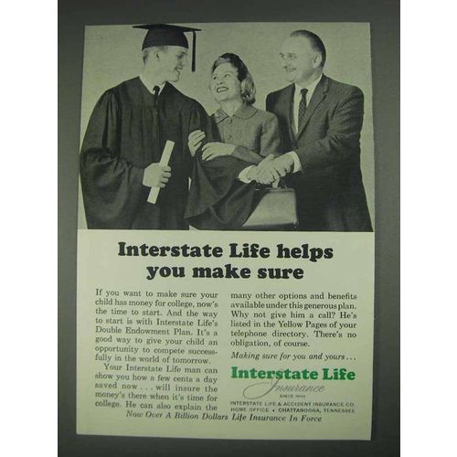 1967 Interstate Life Insurance Ad - Helps You Make Sure