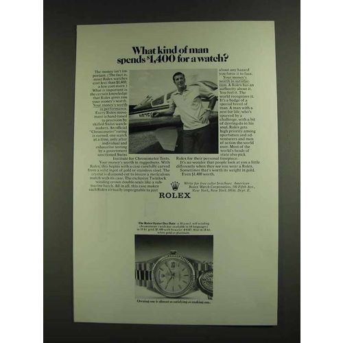 1972 Rolex Oyster Day-Date Watch Ad - Kind of Man
