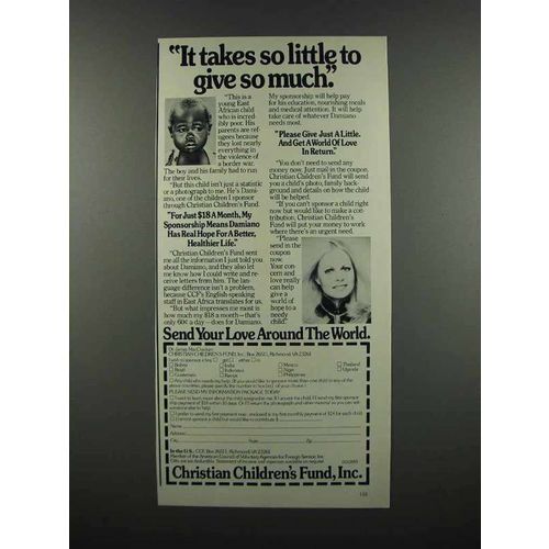 1983 Christian Children's Fund Ad - Sally Struthers - Give so Much