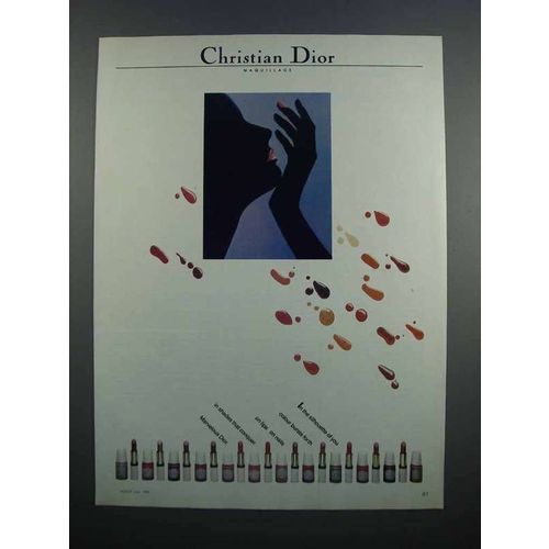 1983 Christian Dior Lipstick and Nail Color Ad