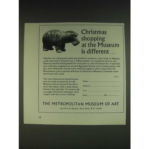 1985 Metropolitan Museum of Art Ad - Christmas shopping at the Museum
