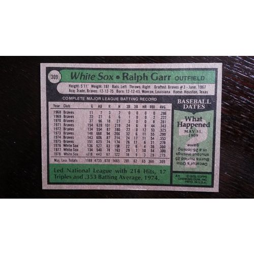 1979 Topps Card # 309 Ralph Garr Very Good-Excellent (4) Chicago White Sox