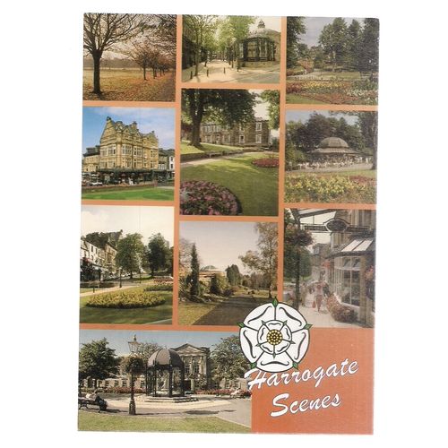HARROGATE SCENES, Yorkshire multiview vintage unused postcard by Judges =
