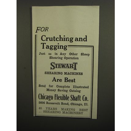 1929 Chicago Flexible Shaft Co. Stewart Shearing Machines Advertisement