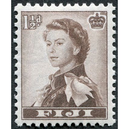 Fiji 1956 1½d sepia SG 282 unused