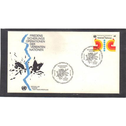 FDC Vienna Cachet 11 6s Peace Keeping (Cachet-U/A) CV00367