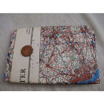 RARE ! WW2 1944 RAF Paper Map for Manchester & North Wales Shows Bases Radar etc