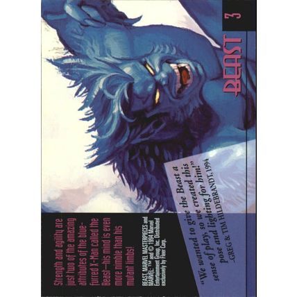 1994 Marvel Masterpieces-BEAST #3