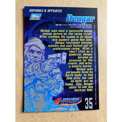 Star Wars Finest Base trading Card # 35 Dengar (A) 1996 Topps