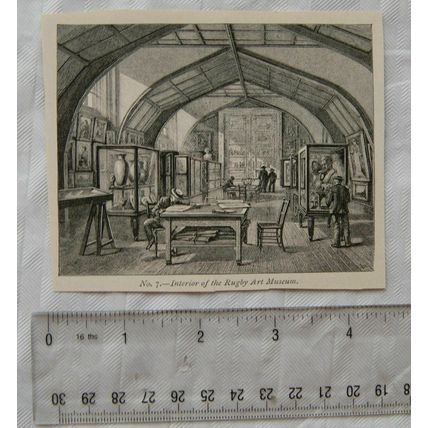 Vintage engraving - No. 7 Interior of the Rugby Art Museum