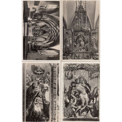 Blutenburg Church Statues Wall Mural 4x Real Photo Postcard s