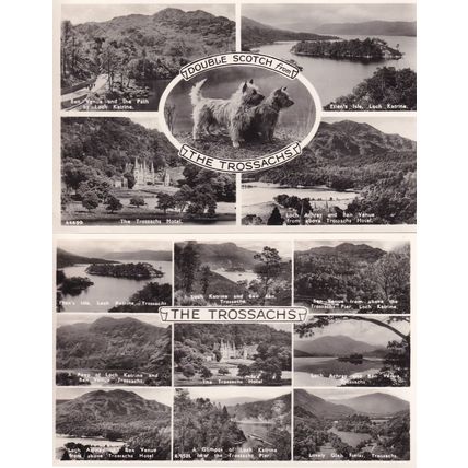 Double Scotch The Trossachs 2x Scottish RPC Postcard s