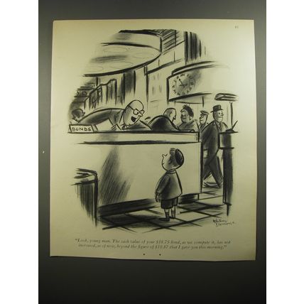 1954 Cartoon by Whitney Darrow, Jr. - Look, young man. The cash value