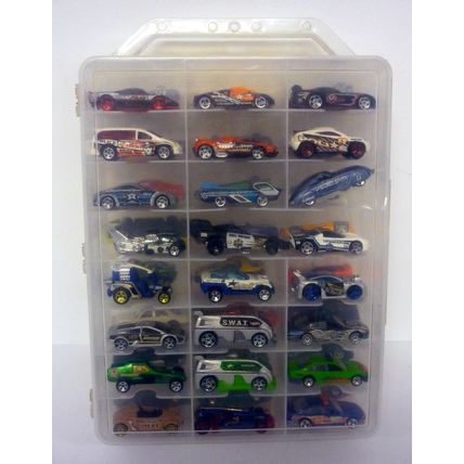 Hot Wheels Carrying Case w/48 Cars Cops Patrol Sheriff SWAT Die-Cast Vehicles
