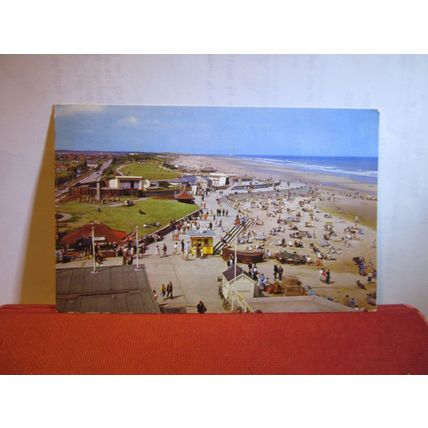 THE BEACH & GREENWARD, MABLETHORPE LINCOLNSHIRE used vintage postcard 1966 pm =