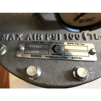 GRACO 915587 AIR DIAPHRAGM REGUALTOR H08B,3000PSI,316L SS,MCM3037502B,AW