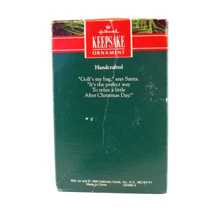 HALLMARK KEEPSAKE GOLF'S MY BAG CHRISTMAS ORNAMENT 1990 (QX496-3)