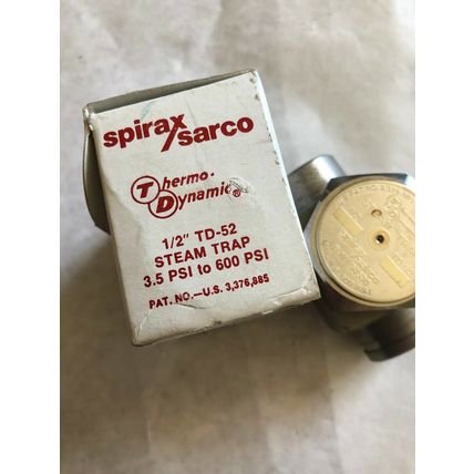 NEW 1/2" SPIRAX SARCO TD52 STEAM Trap,BM 54530 THERMO-DYNAMIC STEAM TRAP,EO