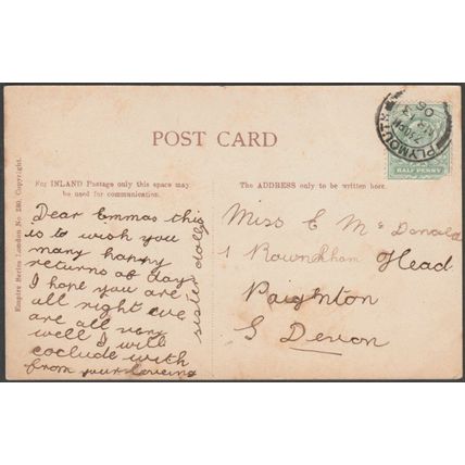 Mount Edgcumbe House, Cornwall, 1906 - Empire Series Postcard