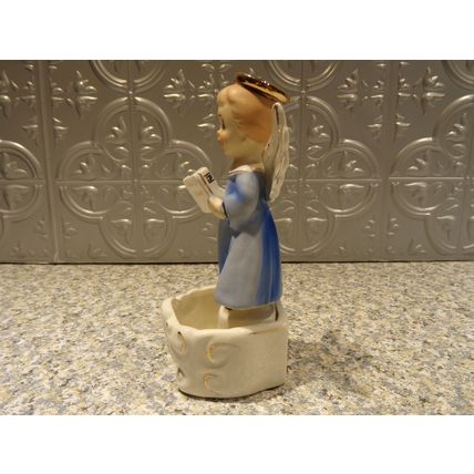 Vintage Angel Holy Water Wall Pocket God Bless Our Home Art Japan