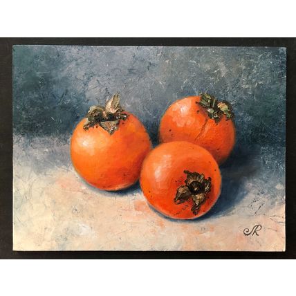 Still Life Fruits Oil Painting Persimmon Painting