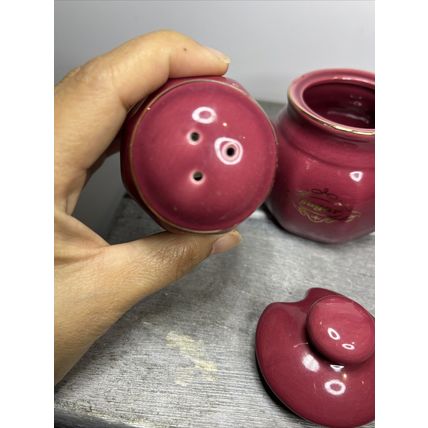 Sugar, Salt and Pepper Shaker Set x 3 Ceramic Vintage Collectible Decor Display