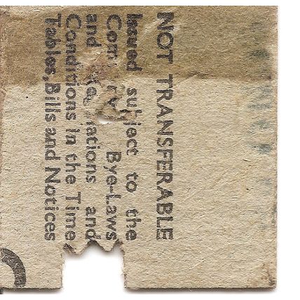 Liverpool Overhead Railway Edmondson Ticket - Brocklebank to James Street