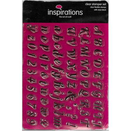 Inspirations. Alphabet & Numbers Stamp Set. Stamping Cardmaking Scrapbooking