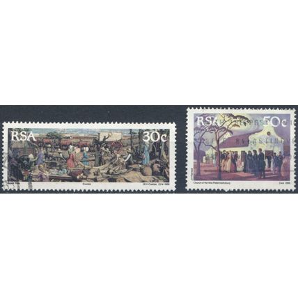 150ᵗʰ Anniv of Great Trek: 30c & 50c - South Africa 1988 - F H - SG 674 & 676