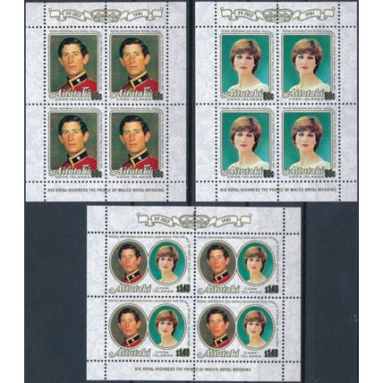 Royal Wedding - Aitutaki 1981 - MNH - MiNr 406/8KB