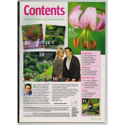 Woman's Weekly Gardening Magazine Autumn September 2010 Living Series