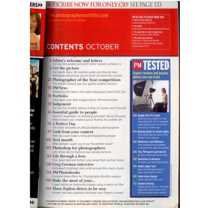 Photography Monthly October 2004, excellent condition
