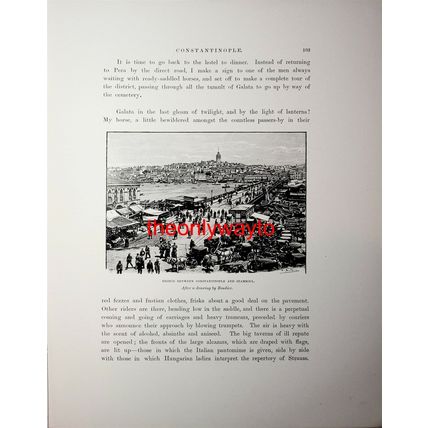 City Bridge, Constantinople (Istanbul), Turkey, Book Illustration (Print), 1892