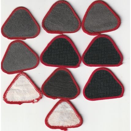 Scout Badges - 10 x Cub Proficiency 1967/03 - 8 x Black Backs 2 x White (BY322)