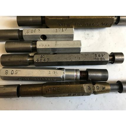 LOT THE PIPE MACHINERY GO NO GO PLUG GAGE,.495,.498,.499,.4975,.3955,.500,ET