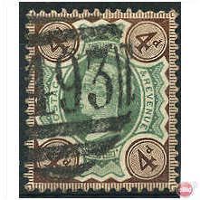 1887 SG205 4d Green & Purple Brown Good Used MAIDSTONE