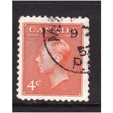 CANADA 1949 4c VERMILION SG 417b FINE USED #3
