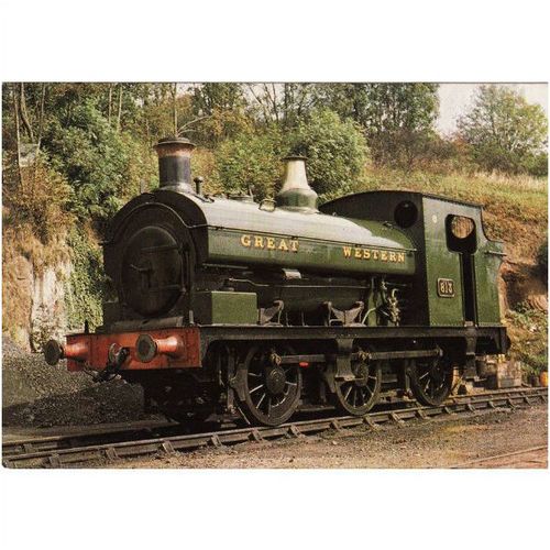 Railway Postcard GWR Port Talbot 813 BEWDLEY 1976 SVR Great Western 0-6-0ST Loco