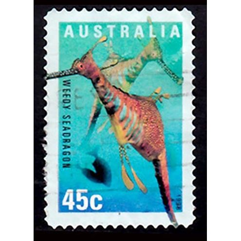 Australia 1998 Marine Life 45c Used P&S Stamp Sea dragon.