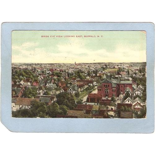New York Buffalo Birds Eye View Looking East ny_box4X1~2837